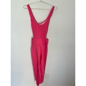 FP MOVEMENT Back It Up Pink bodysuit Size Large NWOT